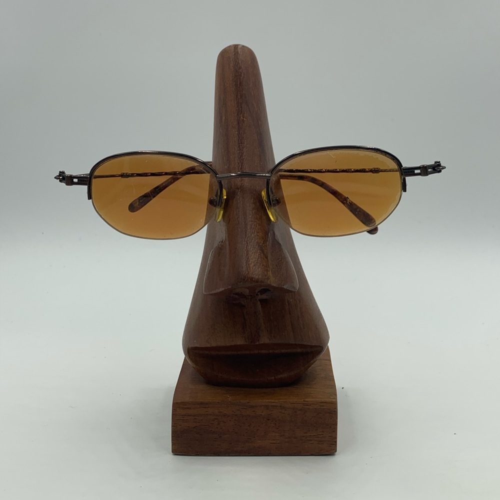 Vintage MM Bronze Oval Half Rim Sunglasses